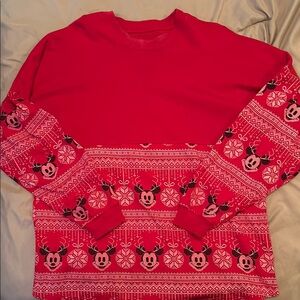 Disney Red Mickey Mouse Holiday Sweater